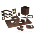 Leather Desk Set, Made of Leather